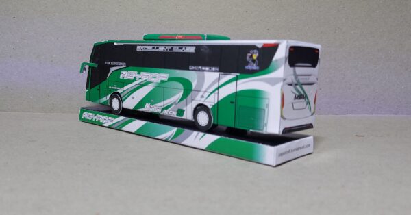 Papercraft Bus Asyrof Hijau Tuan Muda Jetbus 5 - Gambar 4