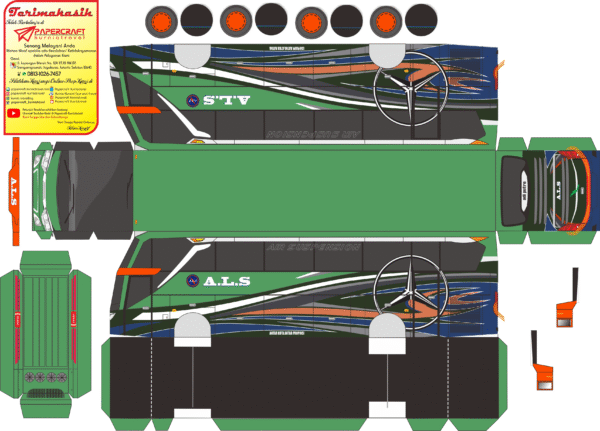 Pola Stiker Bus Antar Lintas Sumatera (ALS) Jetbus 3 - Gambar 3