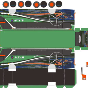 Pola Stiker Bus Antar Lintas Sumatera (ALS) Jetbus 3