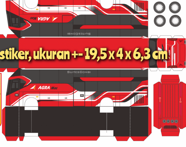 Pola Stiker Bus Agra Mas Suite Combibus - Gambar 3