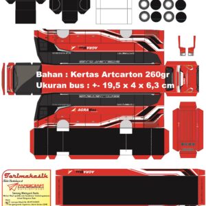 Pola Papercraft Bus Agra Mas Jetbus 5