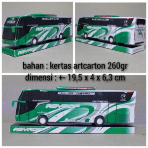 Papercraft Bus Asyrof Hijau Tuan Muda Jetbus 5