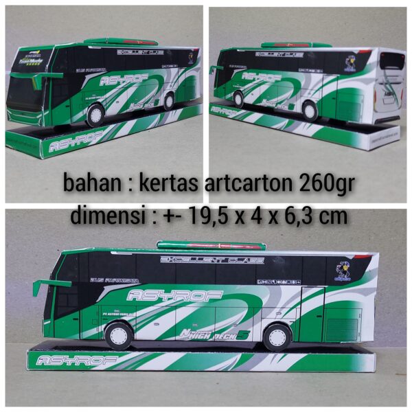 Papercraft Bus Asyrof Hijau Tuan Muda Jetbus 5